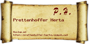 Prettenhoffer Herta névjegykártya